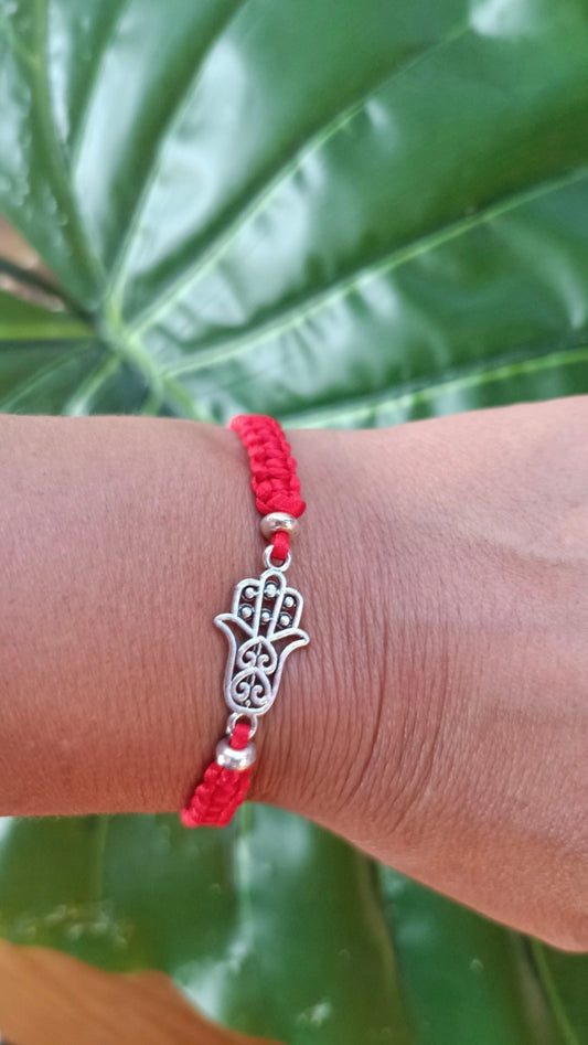 Pulsera Roja con Mano de Fátima