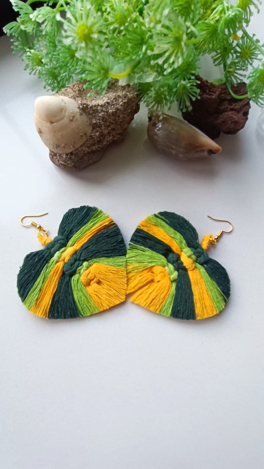 Pendientes Hoja de Macramé